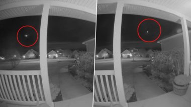 Glowing Meteor Blazes Across Night Sky in US; Viral Videos of The Giant Fireball Recorded By Doorbell Cameras Amazes The Internet